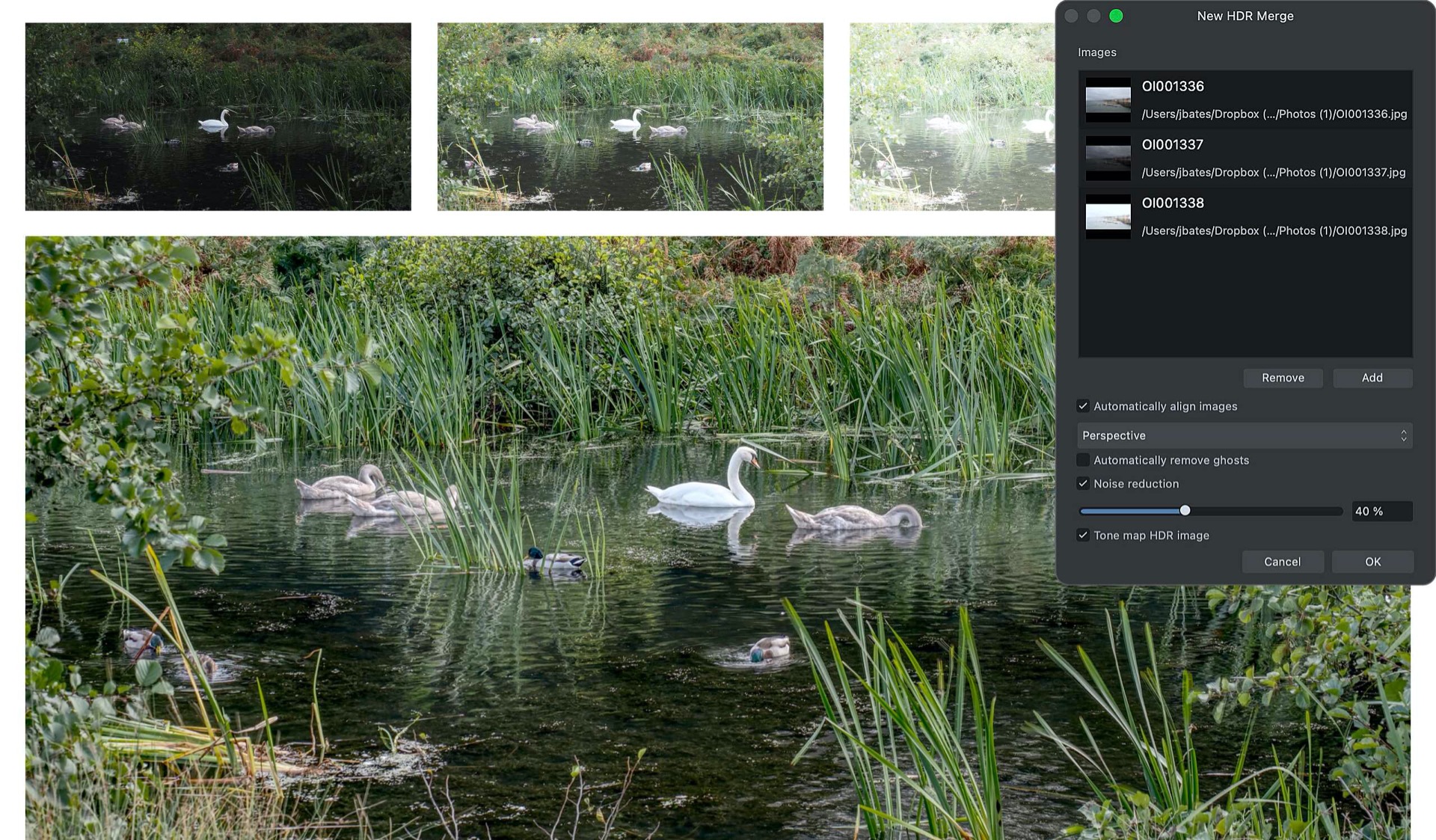 HDR sloučení fotografií s různou expozicí